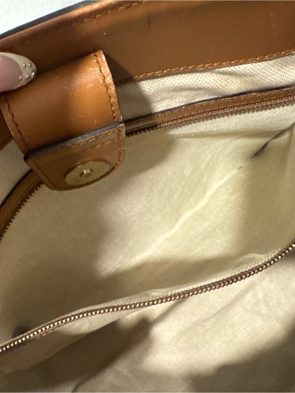 Authentic Gucci Craft Denim Tote Bag - Tan Leather Trim - EUC With Tags - Picture 15 of 16